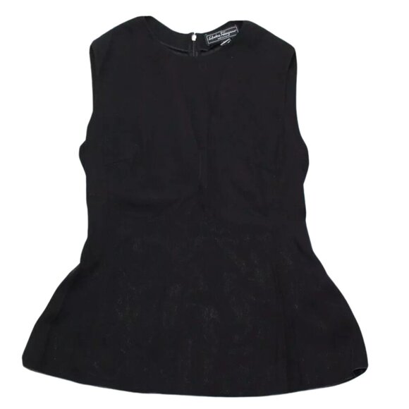 $800 Women's Salvatore Ferragamo Acetate Viscose Blend Knit Tank Shirt 46 IT - Picture 1 of 9